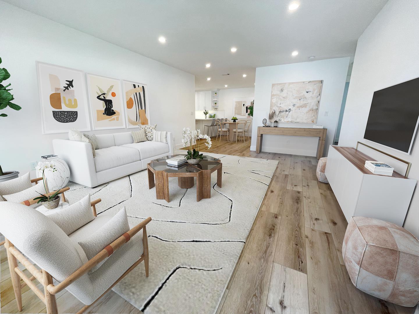 808 Sonia Way Mountain View, CA 94040 - Photo 3 of 20 a living room with furniture and a flat screen tv