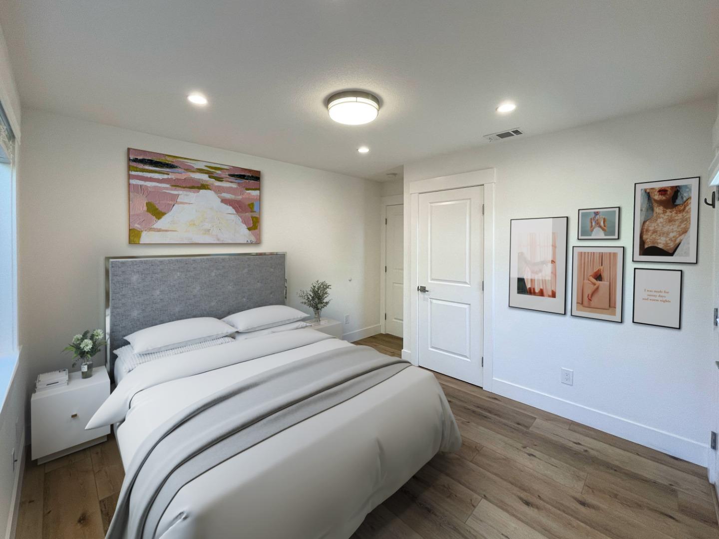808 Sonia Way Mountain View, CA 94040 - Photo 8 of 20 a bedroom with a bed and painting on the wall