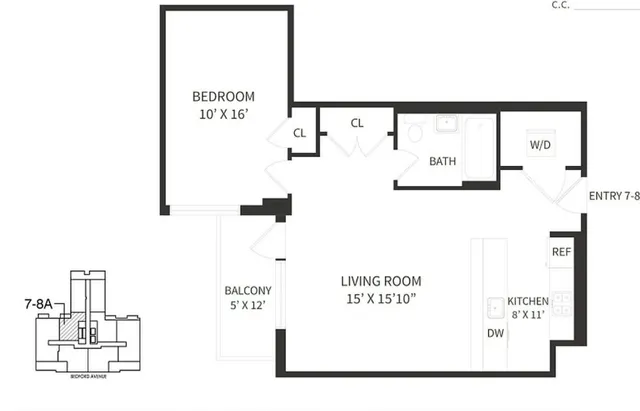$739,000 | 2100 Bedford Avenue, Unit 7A | Flatbush