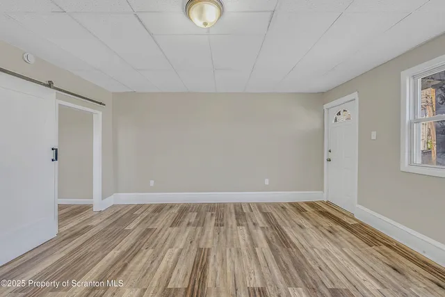 a view of wooden floor in a room