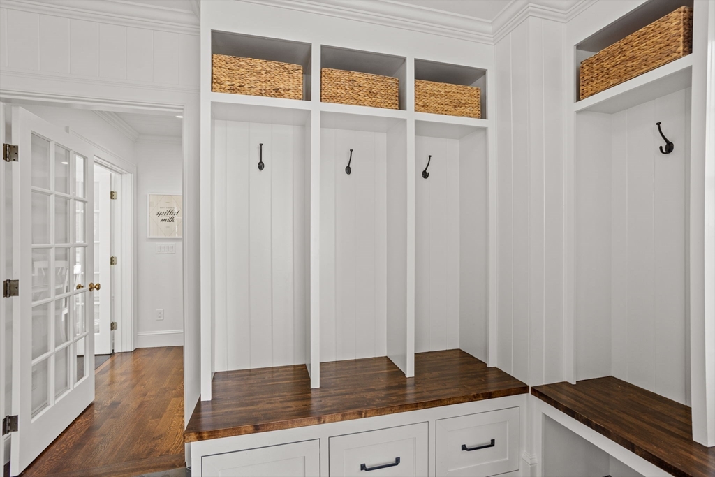 56 Pine Ridge Road Newton, MA 02468 - Photo 15 of 24 a bathroom with a granite countertop sink and a mirror