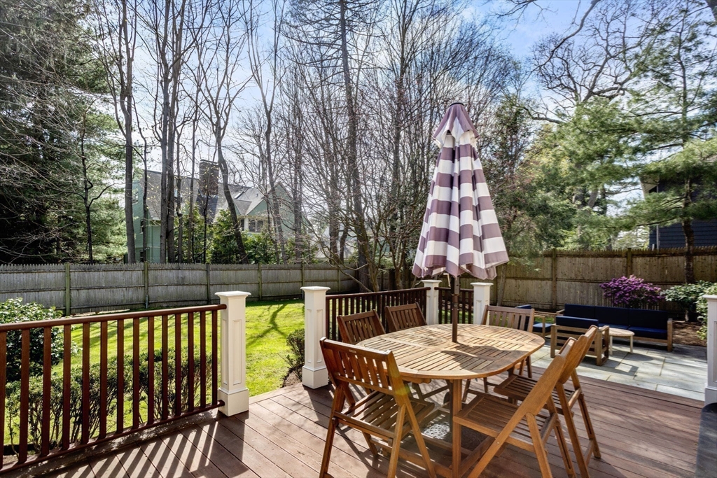 56 Pine Ridge Road Newton, MA 02468 - Photo 24 of 24 a view of a patio with furniture and a yard