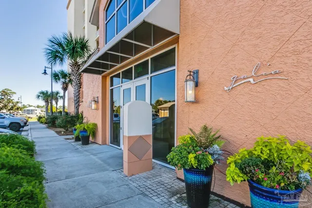 a front view of a building