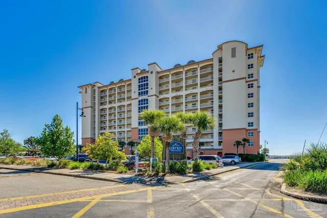 front view of a building and a street view