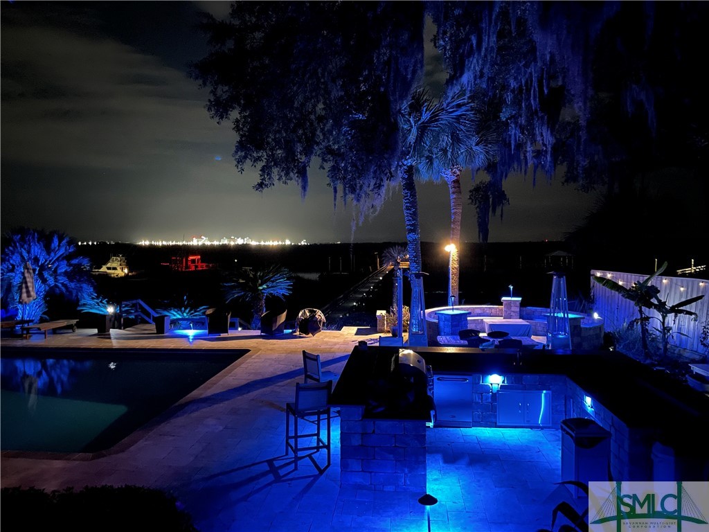105 Riverside Drive Savannah, GA 31410 - Photo 24 of 36 Back Yard at night