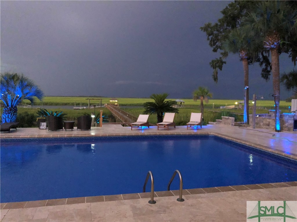 105 Riverside Drive Savannah, GA 31410 - Photo 27 of 36 Dock at night