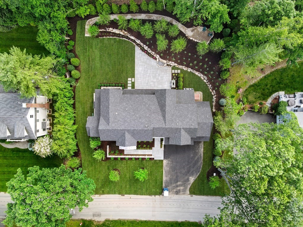 22 Suffolk Road Wellesley, MA 02481 - Photo 38 of 39 an aerial view of a house with a garden