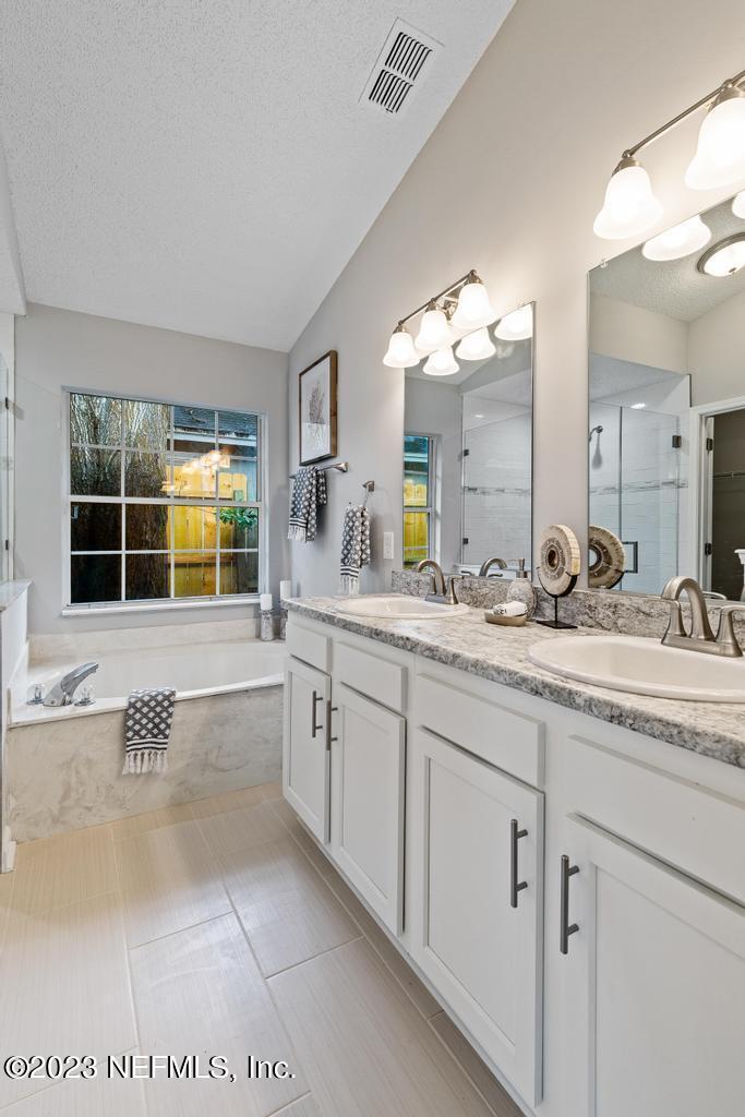 1652 Spring Oaks Lane Jacksonville, FL 32221 - Photo 30 of 37 a bathroom with a tub sink and mirror