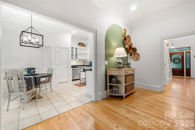 a room with a window and a table