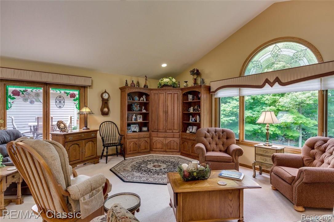 3056 Rivers Edge Drive North Wayne, MI 48184 - Photo 6 of 27 The Living Room with cathedral ceiling and what a view...