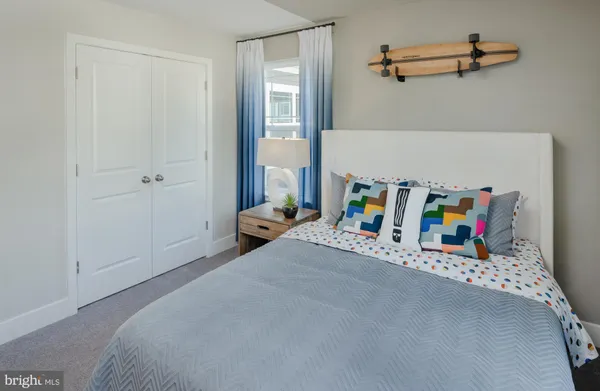 a bed room with a bed