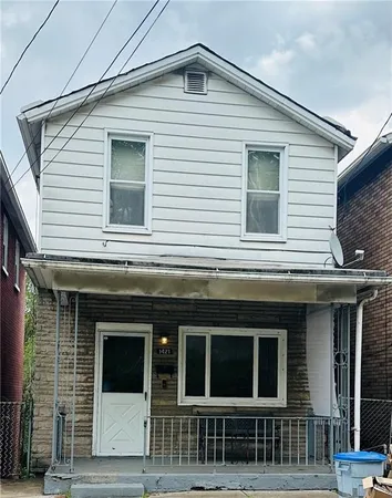 a front view of a house
