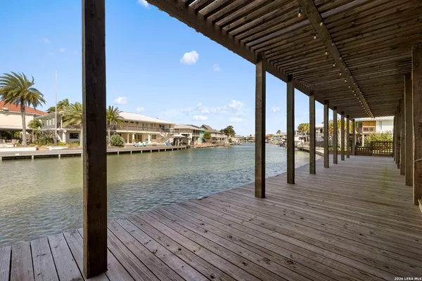 a view of a ocean with building