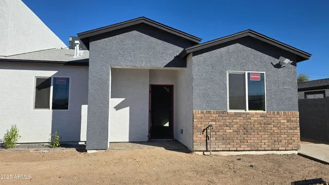 a front view of a house