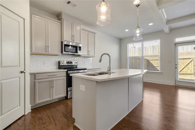 an empty room with a window