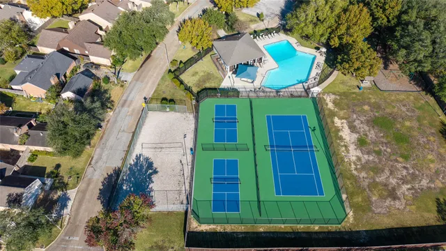 an aerial view of a city