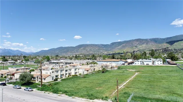 a view of a town with residential houses