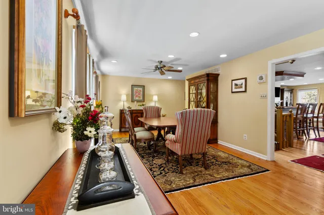 a view of living room and dining room