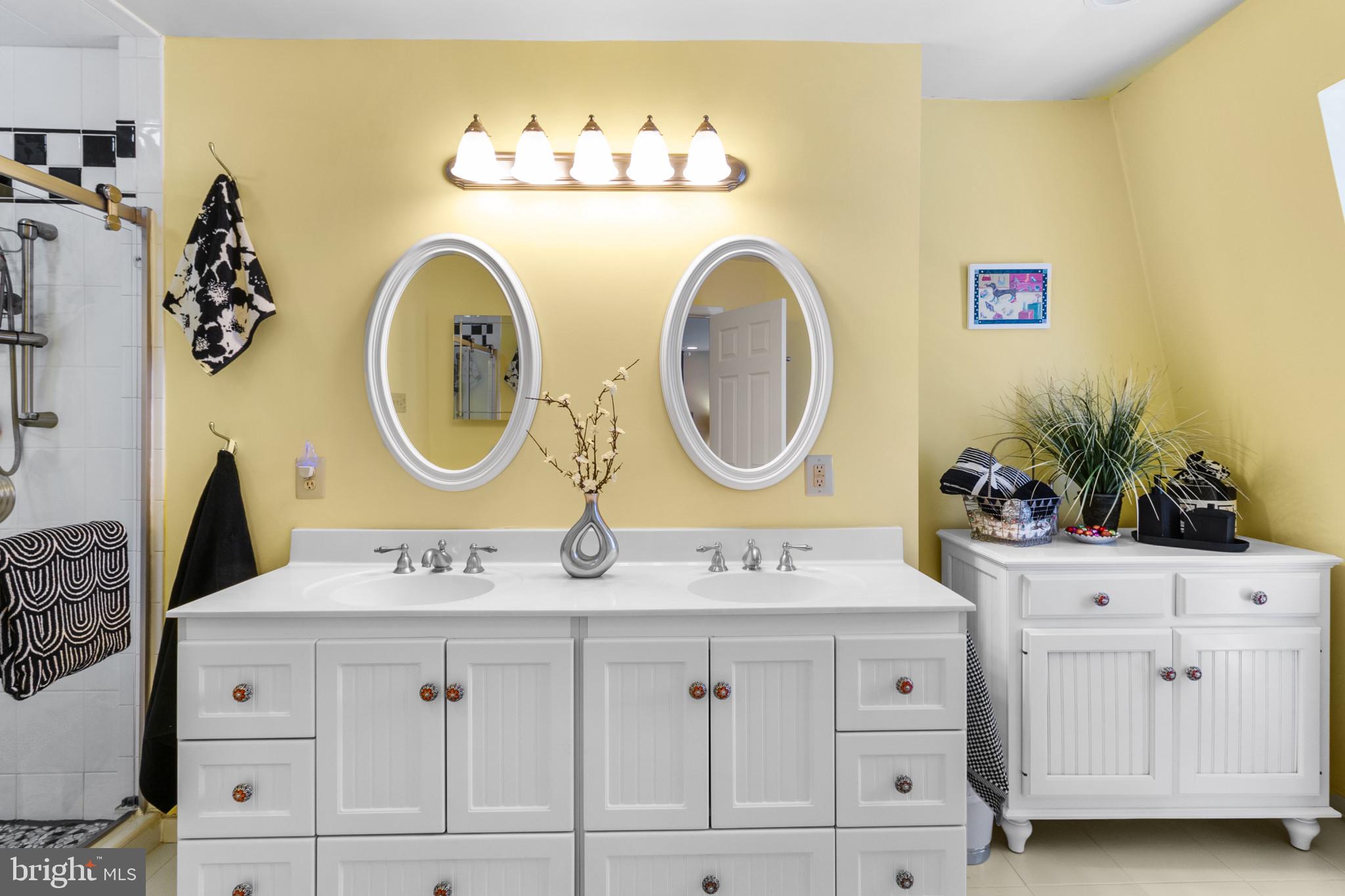 133 Plum Street Moorestown, NJ 08057 - Photo 42 of 54 a bathroom with a sink and a mirror