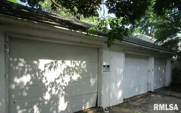 a close view of backyard space