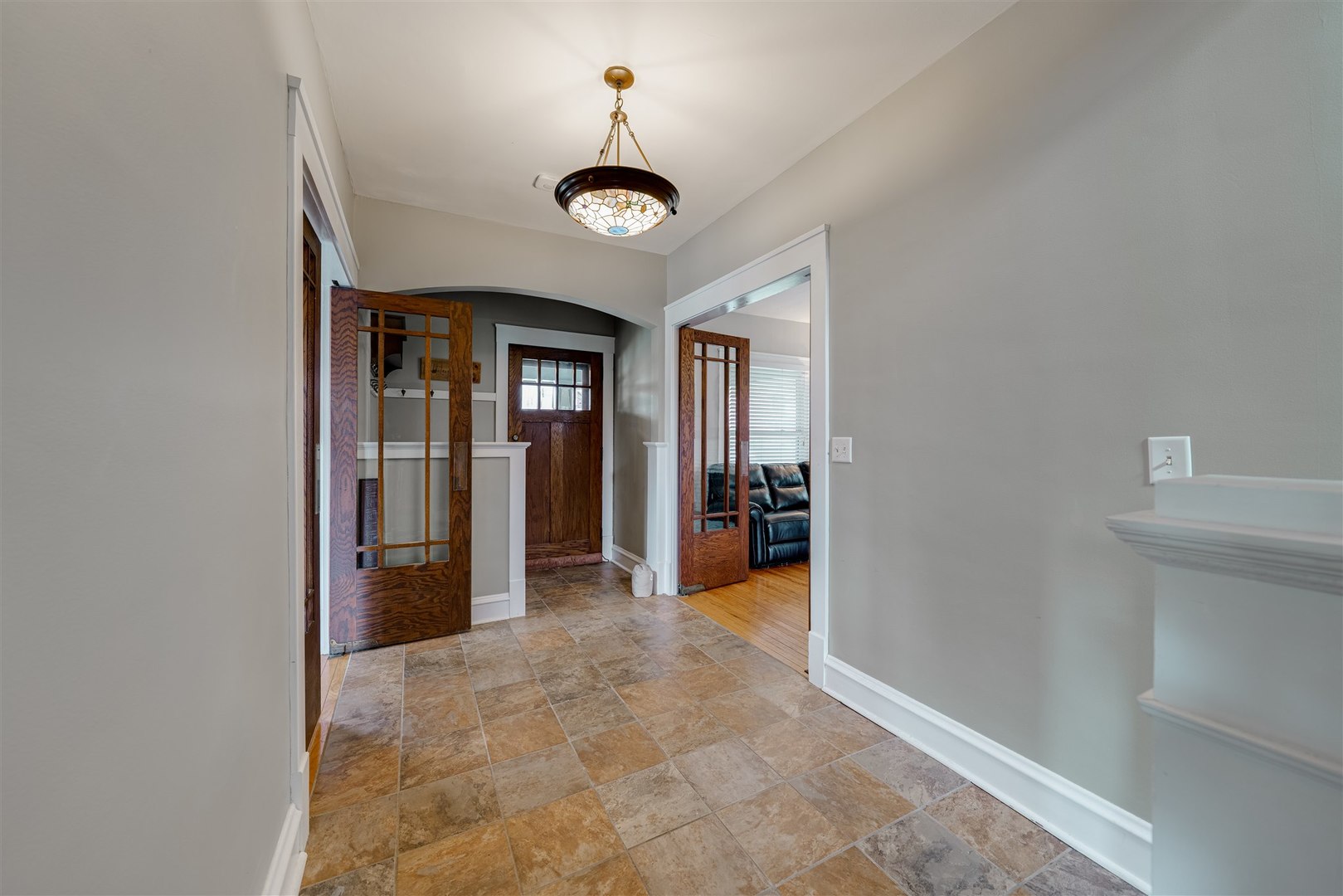 58 White Place Bloomington, IL 61701 - Photo 12 of 38 wooden floor in an empty room and a bathroom
