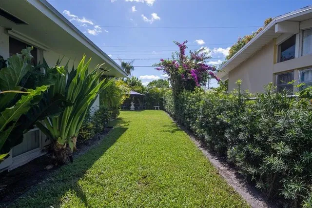 a view of a yard in front of house