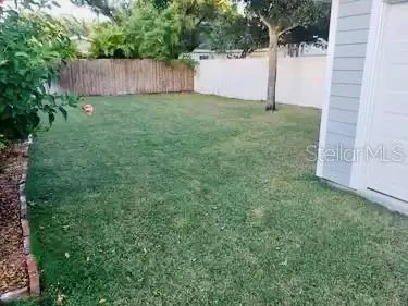 a view of a backyard