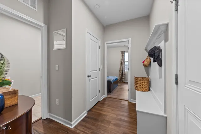 a view of a garage with furniture