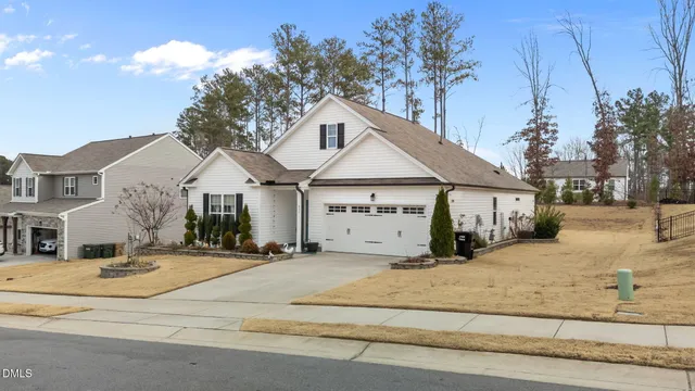a view of a house with a garage