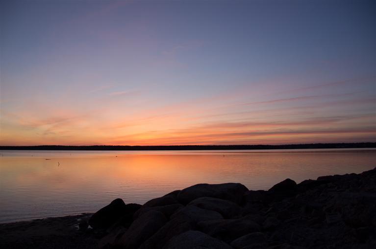 40 Bayview Road Mashpee, MA 02649 - Photo 2 of 23 a sunset view with a lake view