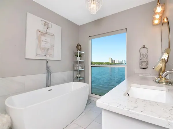 a view of a lake from a balcony