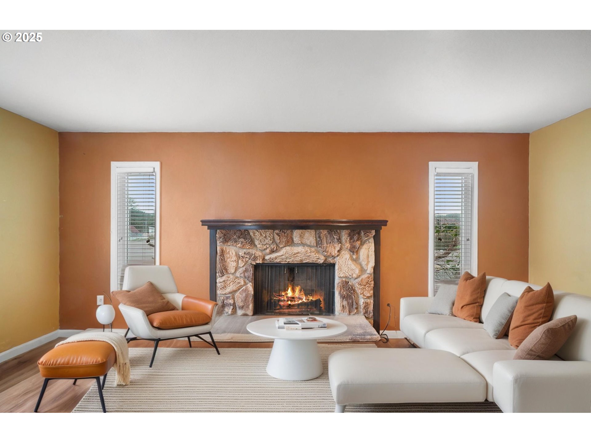 550 Evergreen Loop Reedsport, OR 97467 - Photo 18 of 35 a living room with furniture and a fireplace