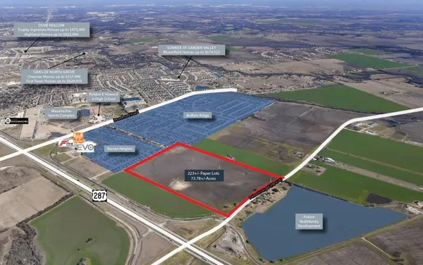 an aerial view of a tennis ground