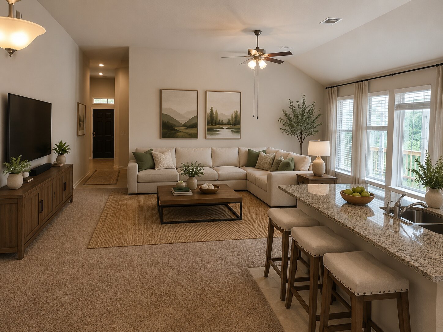 1003 Cherrystone Loop Buda, TX 78610 - Photo 10 of 27 a living room with furniture and a flat screen tv