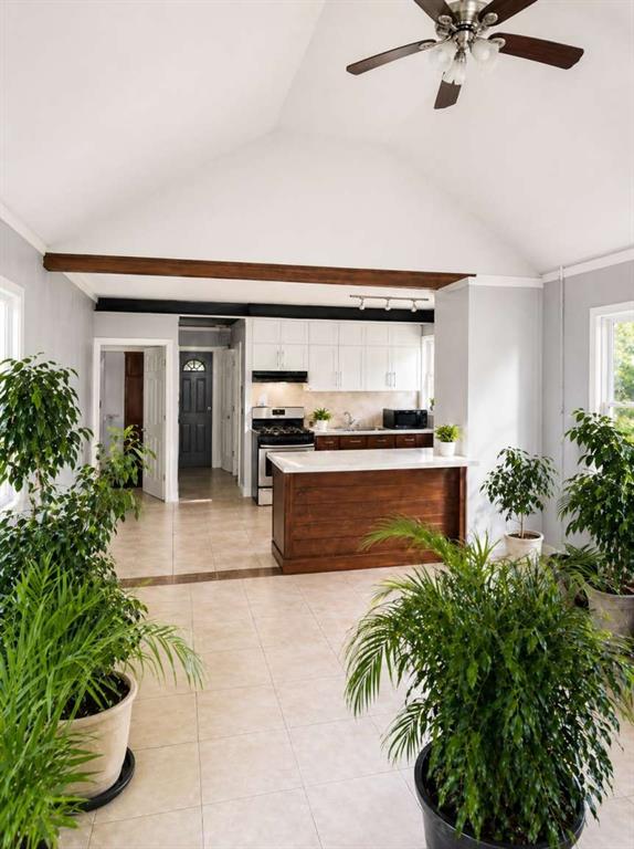 2405 Meriwether Road Shreveport, LA 71108 - Photo 16 of 20 a kitchen with kitchen island a counter top space and a potted plant
