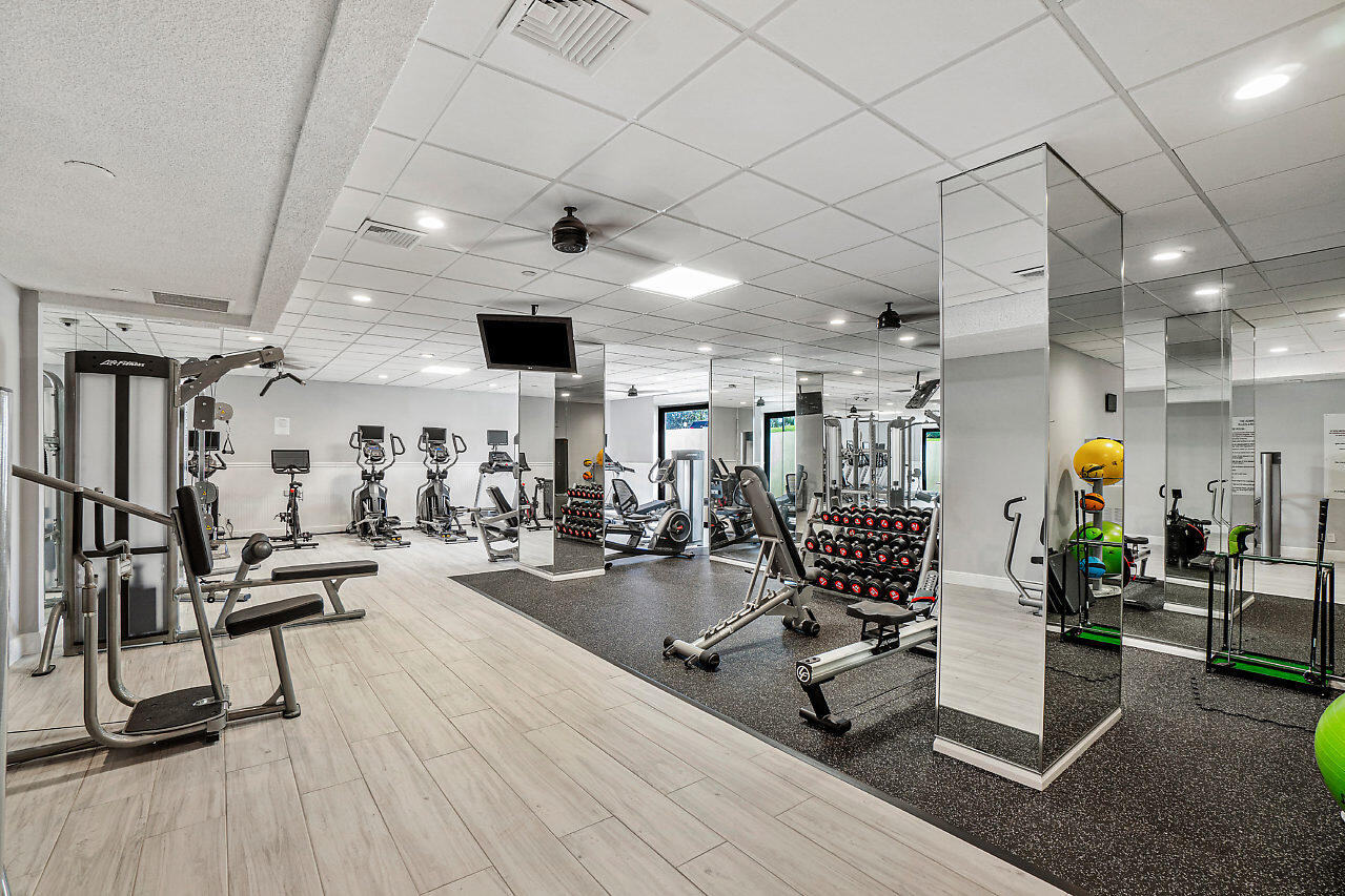4545 North Ocean Boulevard, Unit 11C Boca Raton, FL 33431 - Photo 54 of 58 a view of a room with gym equipment
