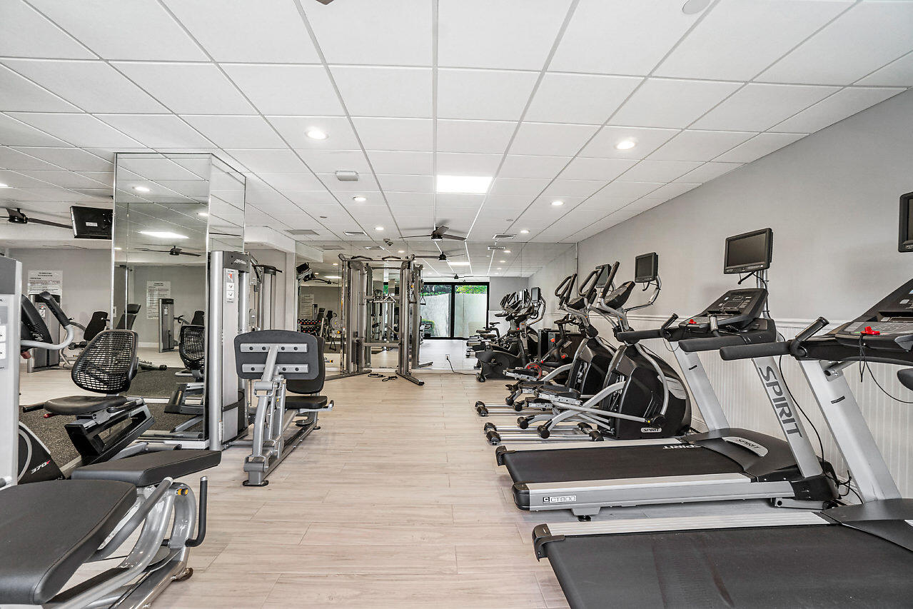 4545 North Ocean Boulevard, Unit 11C Boca Raton, FL 33431 - Photo 55 of 58 a view of a room with gym equipment