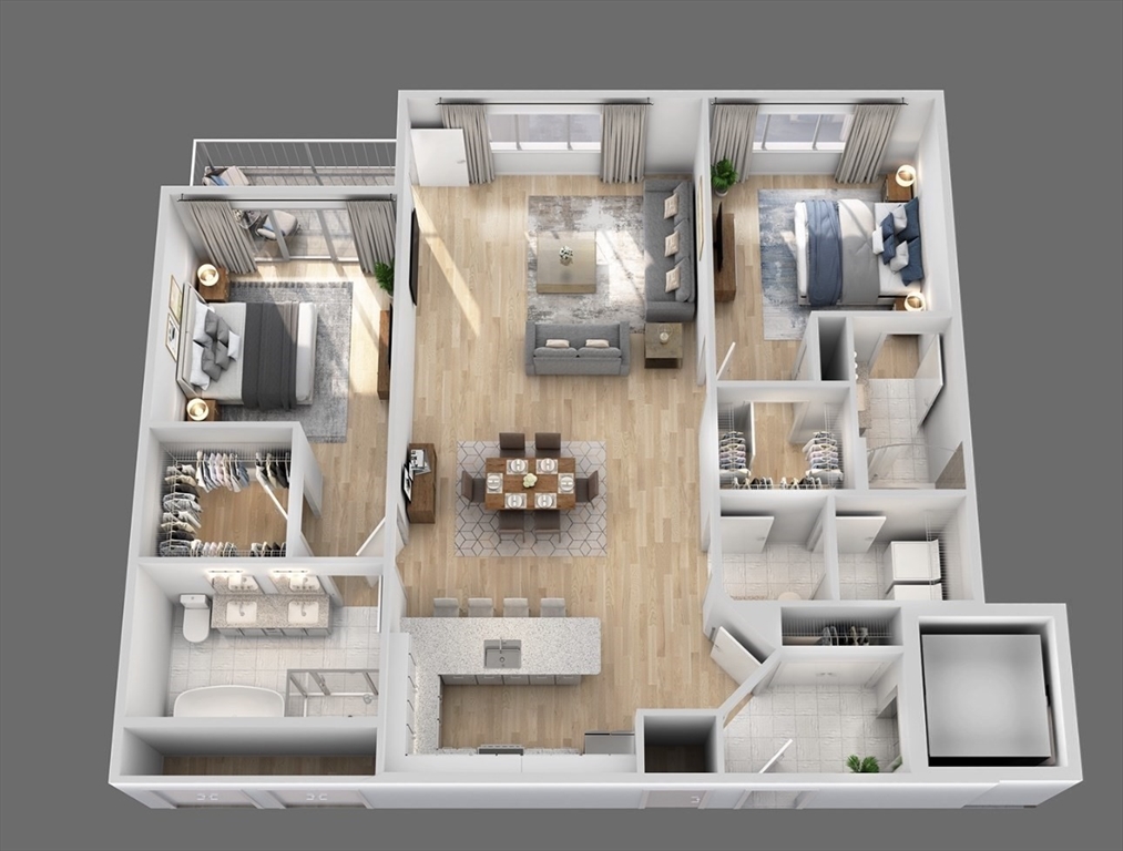 180 Old Post Road, Unit 206 Sharon, MA 02067 - Photo 6 of 7 a view of living room with furniture and chandelier