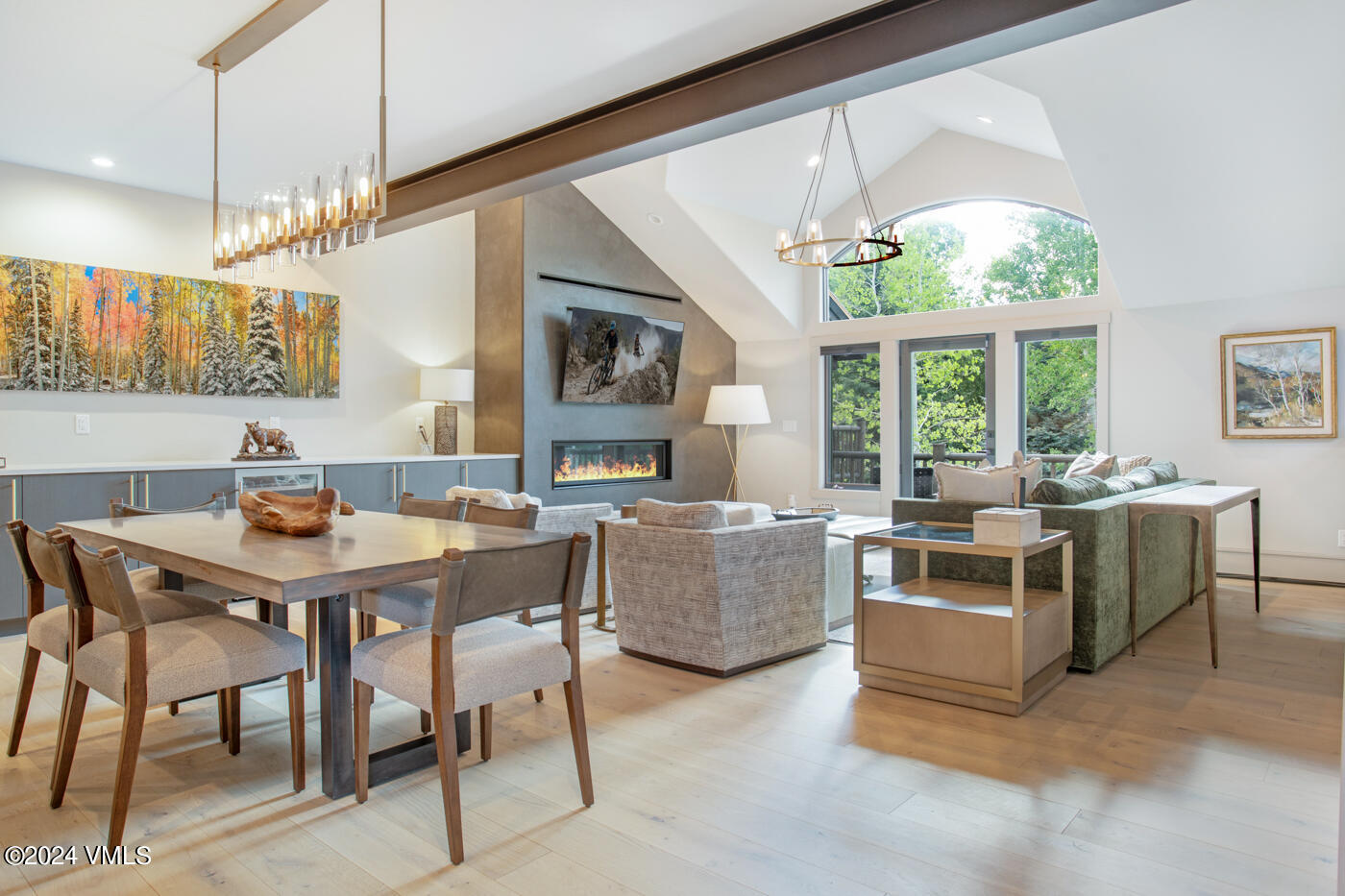 92 Knudson Ranch Road Edwards, CO 81632 - Photo 5 of 37 a view of a dining room with furniture window and outside view