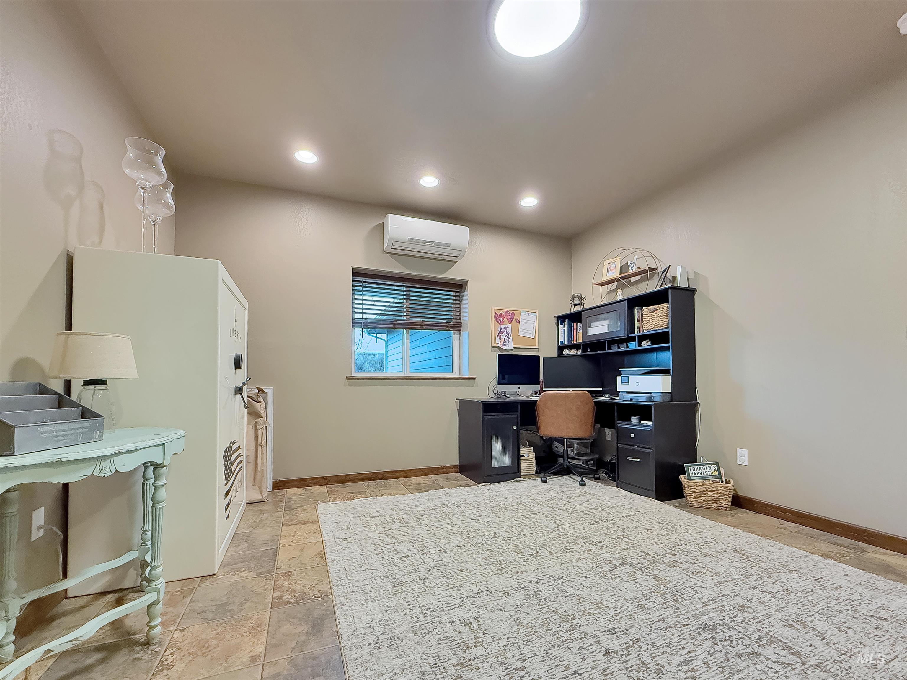 1030 Tempest Lane Viola, ID 83872 - Photo 22 of 37 Office area with stone tile flooring and recessed lighting