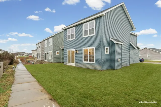 a picture of a room with a white wall and a painting