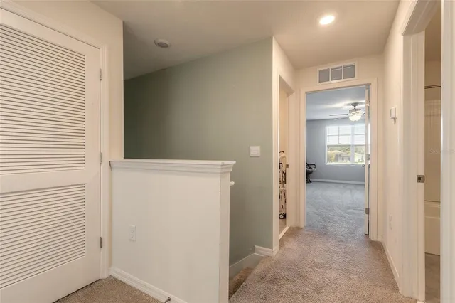 a view of a hallway with an empty space