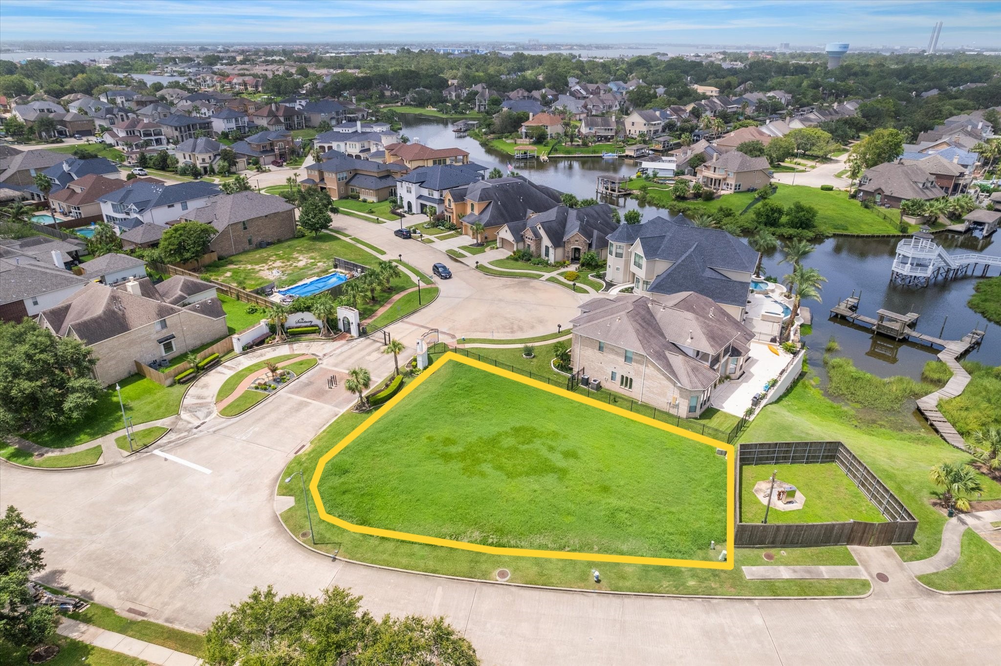 0 Water Way Seabrook, TX 77586 - Photo 8 of 16 an aerial view of residential houses with outdoor space