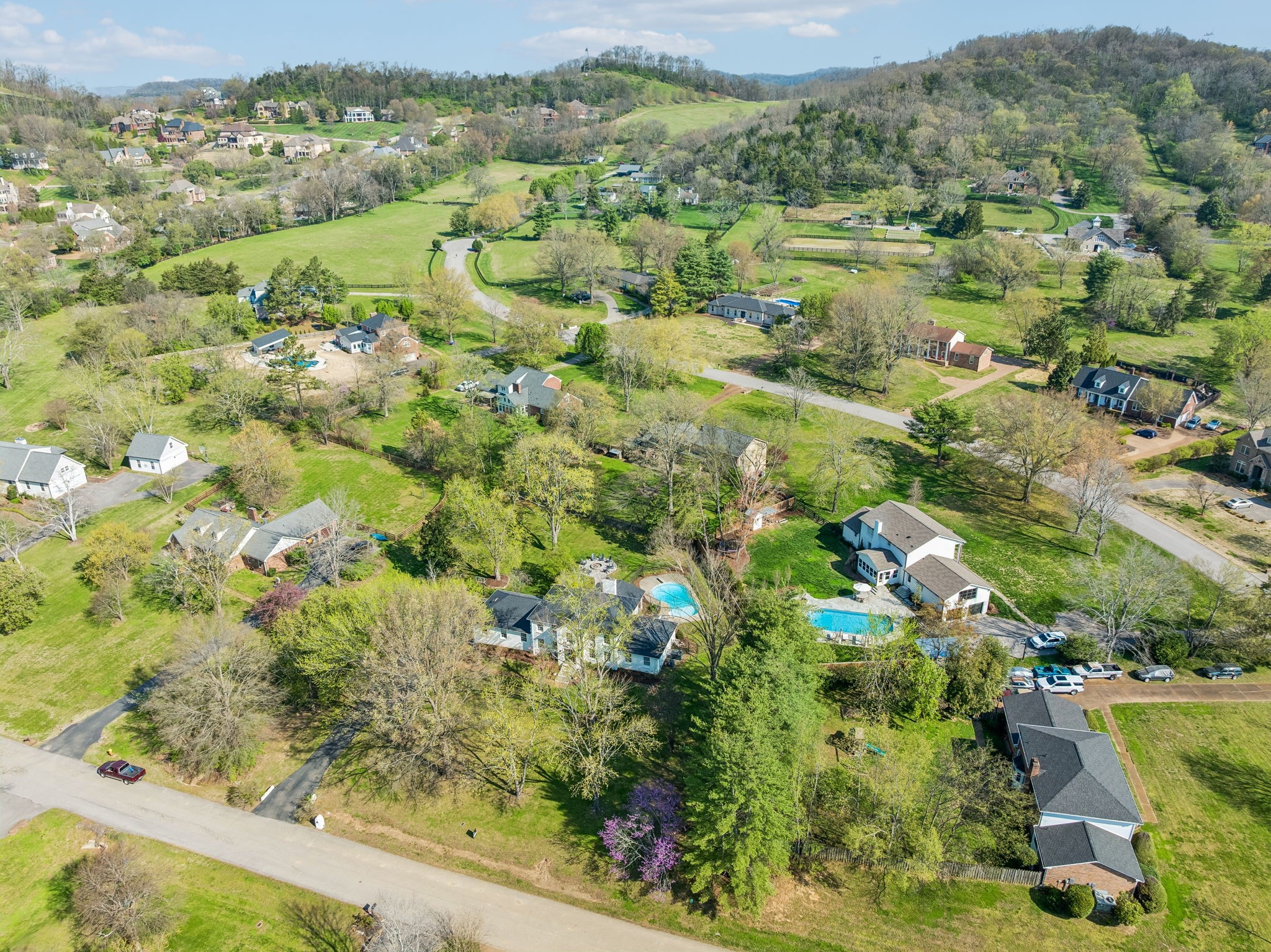 3007 Braintree Road Franklin, TN 37069 - Photo 63 of 71 an aerial view of residential houses with outdoor space and trees