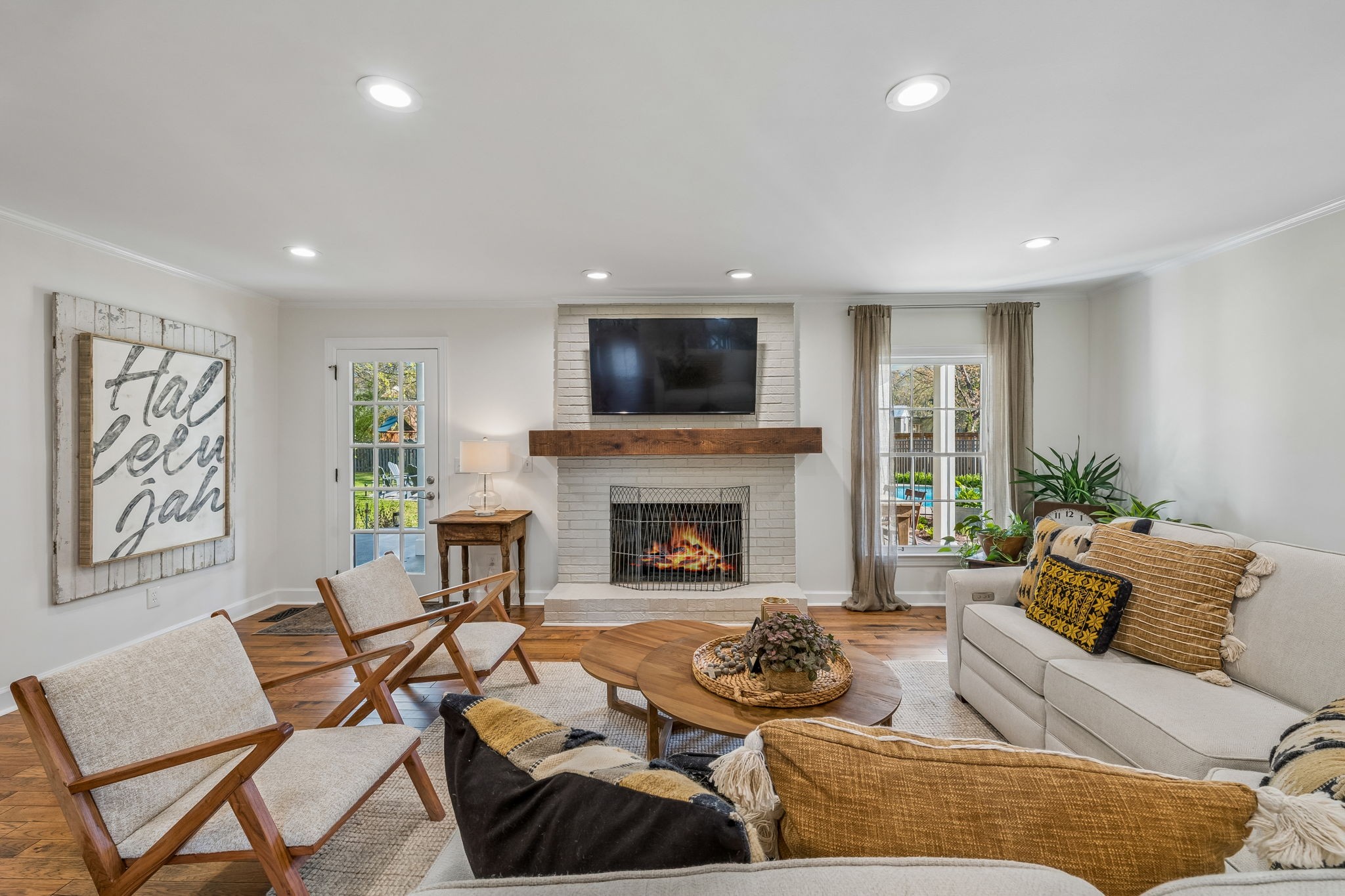 3007 Braintree Road Franklin, TN 37069 - Photo 9 of 71 a living room with furniture fireplace and a large window