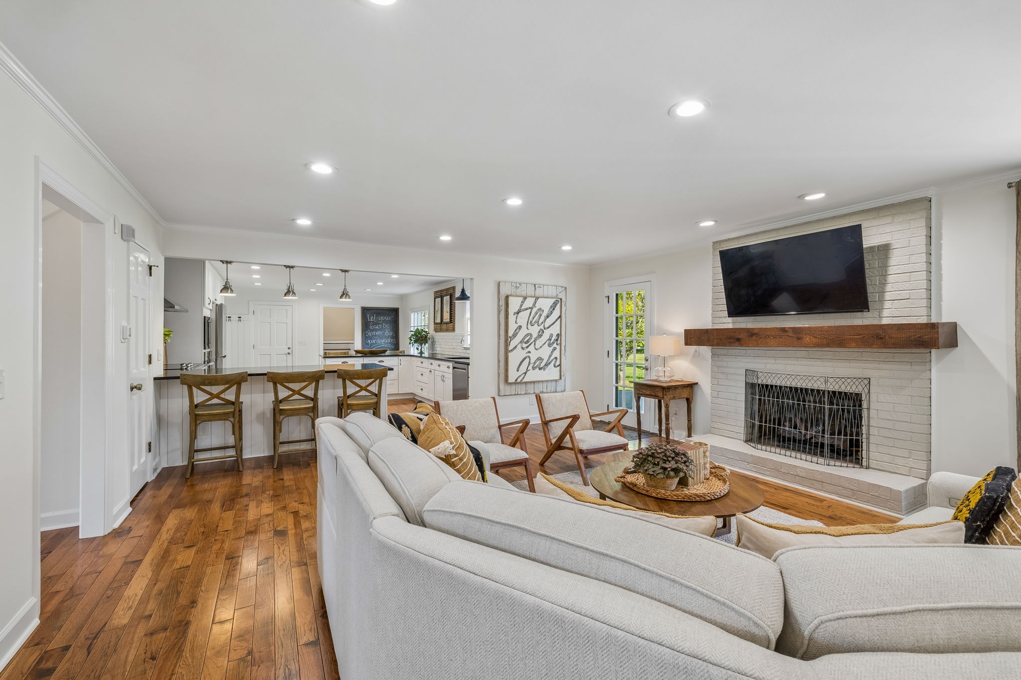 3007 Braintree Road Franklin, TN 37069 - Photo 10 of 71 a living room with furniture and a fireplace