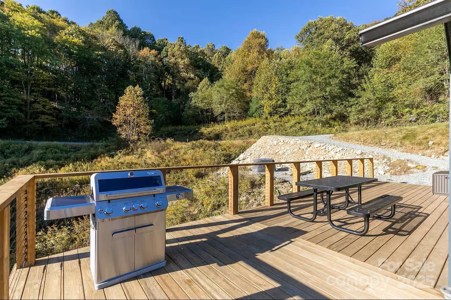 4612 Shulls Mill Road Blowing Rock, NC 28605 - Photo 29 of 35 a view of a balcony with two chairs and a table