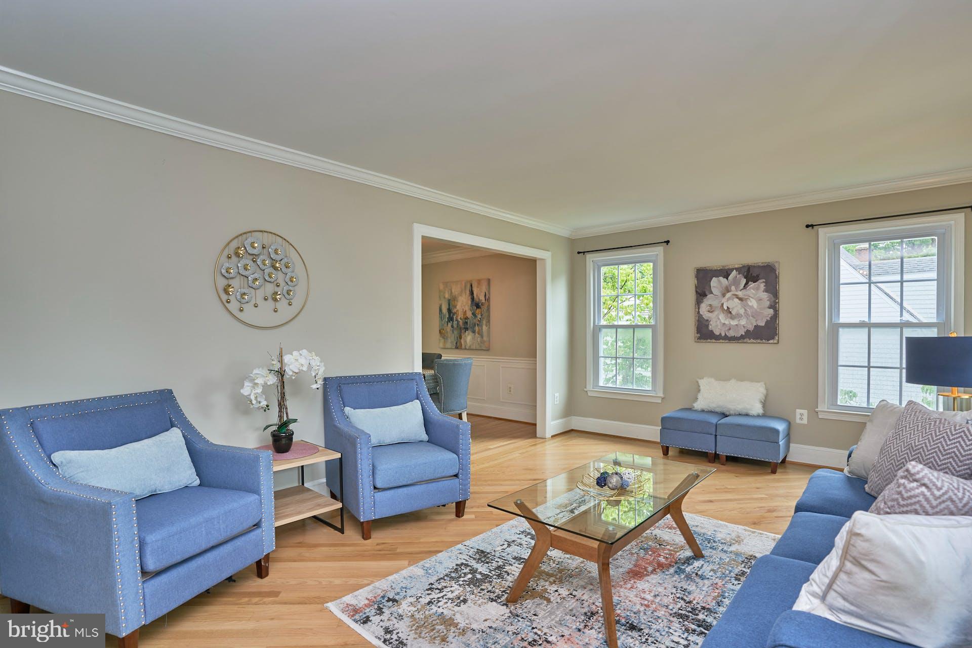 7430 Ridge Road Springfield, VA 22153 - Photo 4 of 49 Living Room with Buffed Hardwoods