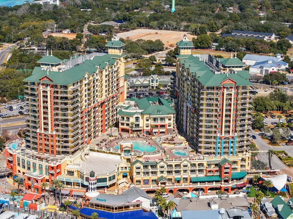 a view of a city and ocean view