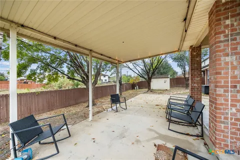 a view of outdoor space with seating